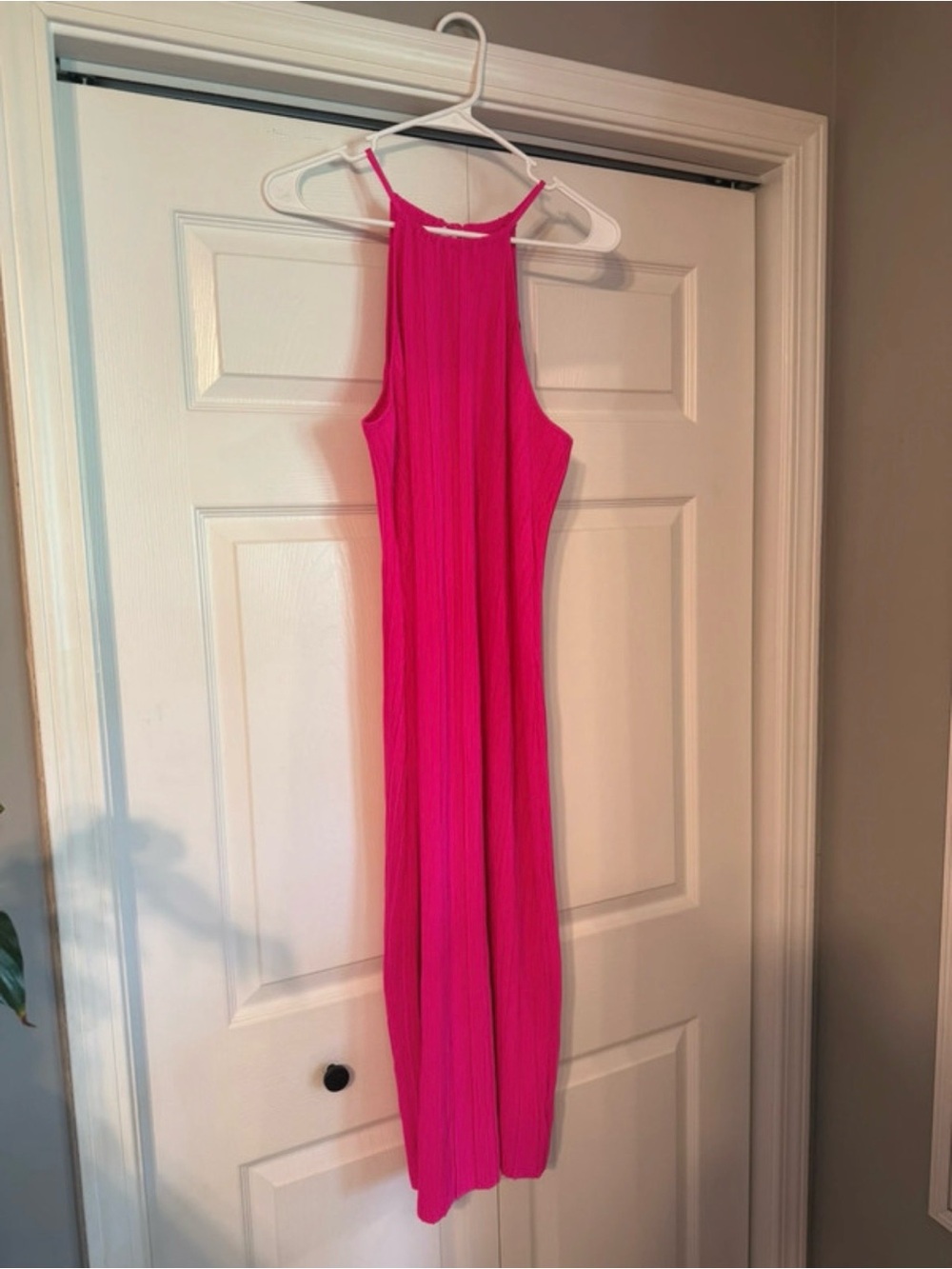 A New Day Sleeveless Crinkle Fabric Pleated Midi Cocktail Dress Women’s Sz Large